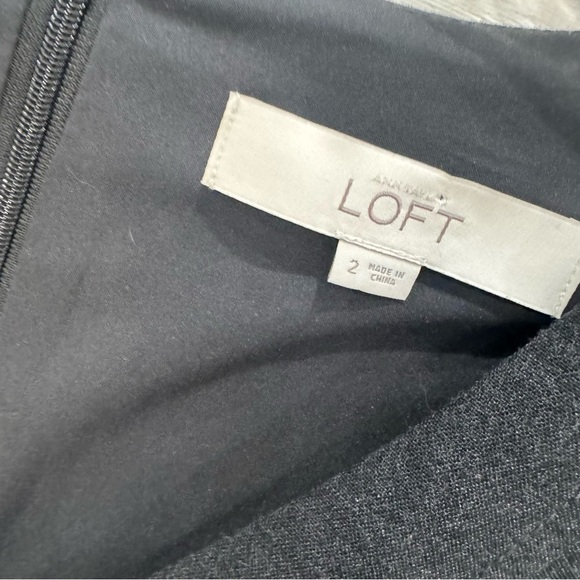 Ann taylor loft charcoal sleeveless sheath dress ❤️ - Picture 8 of 8